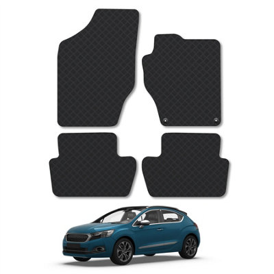 Car Mat Co Ds Automobiles Ds4 (2015-2020) Heavy-Duty Rubber Car Mats Tailored 5mm Thick from B&Q