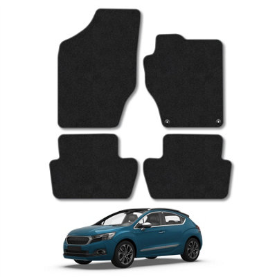 Car Mat Co Ds Automobiles Ds4 (2015-2020) Premium Car Mats Tufted-Pile Carpet Grey Trim Tailored Fit Car Accessories Durable Set from B&Q