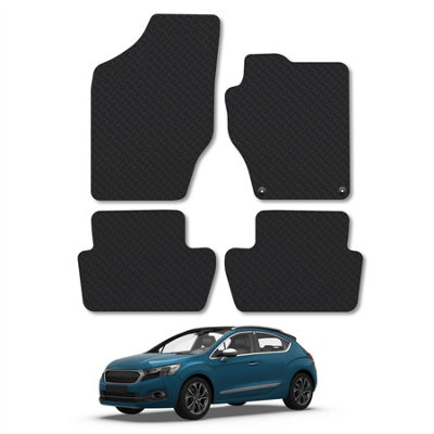 Car Mat Co Ds Automobiles Ds4 (2015-2020) Rubber Car Mats Tailored Non Slip Waterproof from B&Q