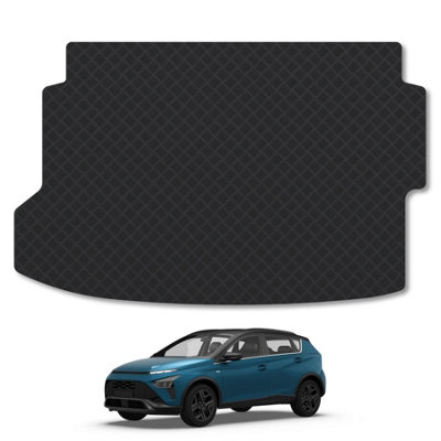 B&Q -  Hyundai Bayon (Upper Boot) (2021+) Rubber Boot Mat Tailored Accessory Protector Liner Durable Waterproof Accessories