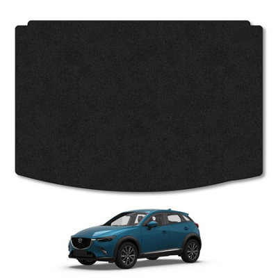 Car Mat Co Mazda Cx-3 (2014+) Premium Boot Liner Tailored Accessory Protector Pet Friendly Tufted Carpet Black Trim from B&Q