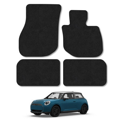 Car Mat Co Mini Countryman Electric (U25E) 2024+ Car Mats Black Carpet Tailored Easy Clean from B&Q