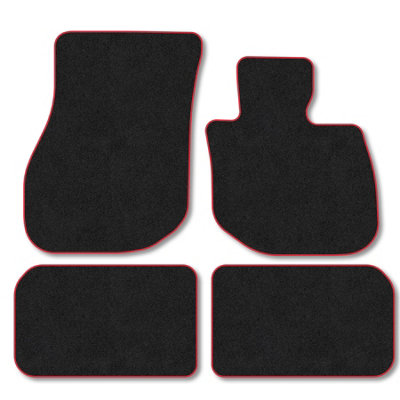 Car Mat Co Mini Countryman Electric (U25E) (2024+) Premium Car Mats Tufted-Pile Carpet Red Trim Tailored Fit Car Accessories Durable Set from B&Q