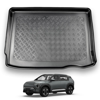 B&Q -  Kia Ev3 (2024+) (Upper Boot Position) Boot Liner Tailored Boot Protector Waterproof Raised Edges Accessory Pet Friendly