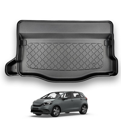 B&Q -  Honda Jazz (2020+) Boot Liner Tailored Boot Protector Waterproof Raised Edges Accessory Pet Friendly Easy Install