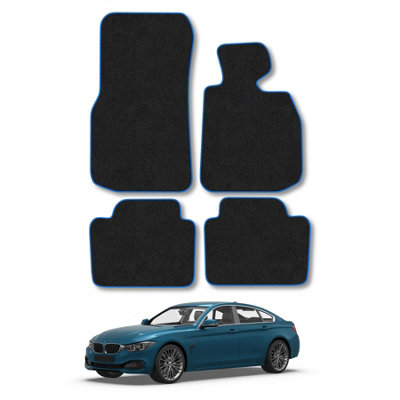 Car Mat Co Bmw 4 Series F36 Gran Coupe 2013-2020 Car Mats Blue Trim Carpet Tailored Fit from B&Q