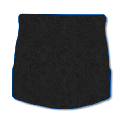 B&Q -  Ford Mondeo (2013+) (Hatchback) Premium Boot Liner Tailored Accessory Protector Pet Friendly Tufted Carpet Blue Trim