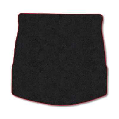 B&Q -  Ford Mondeo (2013+) (Hatchback) Premium Boot Liner Tailored Accessory Protector Pet Friendly Tufted Carpet Red Trim