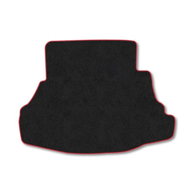 B&Q -  Honda Accord (2004-2008) (Saloon) Premium Boot Liner Tailored Accessory Protector Pet Friendly Tufted Carpet Red Trim