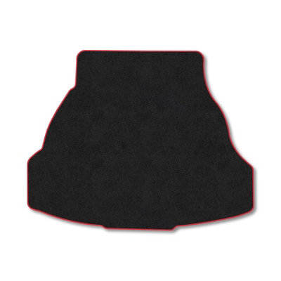 B&Q -  Honda Accord (2008-2015) (Saloon) Premium Boot Liner Tailored Accessory Protector Pet Friendly Tufted Carpet Red Trim