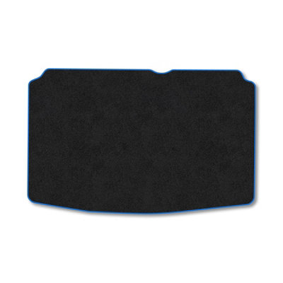 B&Q -  Peugeot 206 (1998-2006) (Hatchback) Premium Boot Liner Tailored Accessory Protector Pet Friendly Tufted Carpet Blue Trim