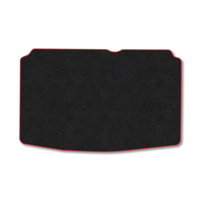 B&Q -  Peugeot 206 (1998-2006) (Hatchback) Premium Boot Liner Tailored Accessory Protector Pet Friendly Tufted Carpet Red Trim