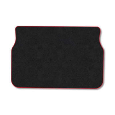 B&Q -  Peugeot 208 (2012+) Premium Boot Liner Tailored Accessory Protector Pet Friendly Tufted Carpet Red Trim