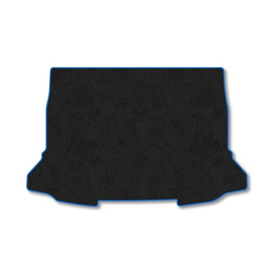 B&Q -  Mercedes A-Class (2018+) (Non-Hybrid) (Upper Boot) Boot Liner Mat Premium Tufted Carpet Tailored Fit Blue Trim All-Weather