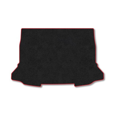 B&Q -  Mercedes A-Class (2018+) (Non-Hybrid) (Upper Boot) Boot Liner Mat Premium Tufted Carpet Tailored Fit Red Trim All-Weather