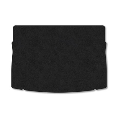 B&Q -  Vw Golf Mk7 Hatchback (2012-2020) Premium Boot Liner Tailored Accessory Protector Pet Friendly Tufted Carpet Black Trim