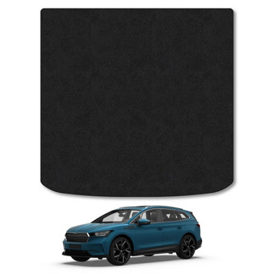 Car Mat Co Skoda Enyaq (2021+) Premium Boot Liner Tailored Accessory Protector Pet Friendly Tufted Carpet Black Trim from B&Q