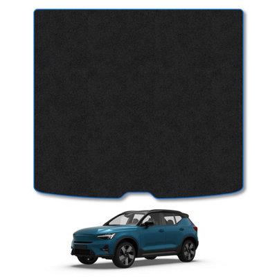 Car Mat Co Volvo Xc40 (2017+) Premium Boot Liner Tailored Accessory Protector Pet Friendly Tufted Carpet Blue Trim from B&Q