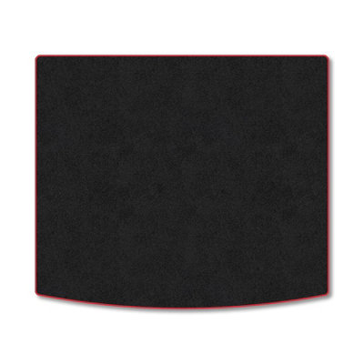 B&Q -  Seat Ateca (2016+) Premium Boot Liner Tailored Accessory Protector Pet Friendly Tufted Carpet Red Trim