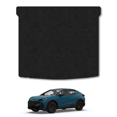 Car Mat Co Cupra Tavascan (2024+) (Upper Boot Floor) Premium Boot Liner Tailored Accessory Protector Pet Friendly Tufted Carpet Black Trim from B&Q