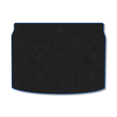 B&Q -  Nissan Qashqai (2013-2021) (Upper Boot) Premium Boot Liner Tailored Accessory Protector Pet Friendly Tufted Carpet Blue Trim