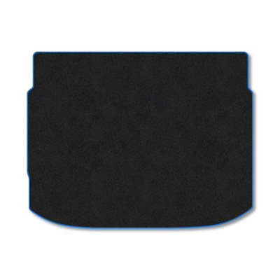 B&Q -  Nissan Qashqai (2021+) (Upper Boot) Premium Boot Liner Tailored Accessory Protector Pet Friendly Tufted Carpet Blue Trim