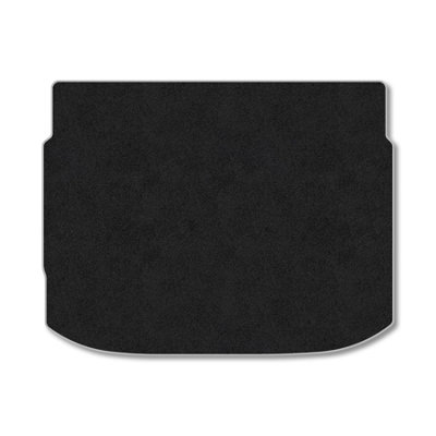 B&Q -  Nissan Qashqai (2021+) (Upper Boot) Premium Boot Liner Tailored Accessory Protector Pet Friendly Tufted Carpet Grey Trim