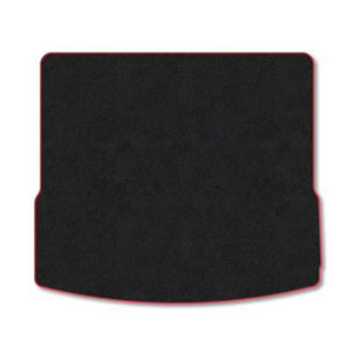B&Q -  Porsche Macan (2014-2024) Premium Boot Liner Tailored Accessory Protector Pet Friendly Tufted Carpet Red Trim