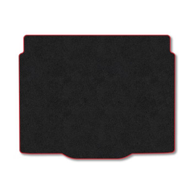 B&Q -  Citroen C4 (2020+) (Lower Boot) Premium Boot Liner Tailored Accessory Protector Pet Friendly Tufted Carpet Red Trim