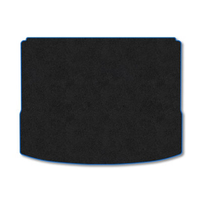 B&Q -  Kia Niro (2022+) (Hybrid Upper-Boot) Premium Boot Liner Tailored Accessory Protector Pet Friendly Tufted Carpet Blue Trim