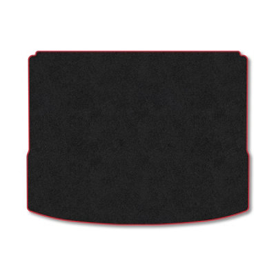 B&Q -  Kia Niro (2022+) (Hybrid Upper-Boot) Premium Boot Liner Tailored Accessory Protector Pet Friendly Tufted Carpet Red Trim