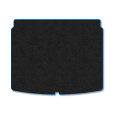 B&Q -  Cupra Formentor (2020+) Premium Boot Liner Tailored Accessory Protector Pet Friendly Tufted Carpet Blue Trim
