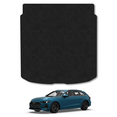 Car Mat Co Audi A5 Avant (2025+) Premium Boot Liner Tailored Accessory Protector Pet Friendly Tufted Carpet Black Trim from B&Q