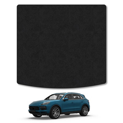 Car Mat Co Porsche Cayenne (2017-2023) Premium Boot Liner Tailored Accessory Protector Pet Friendly Tufted Carpet Black Trim from B&Q