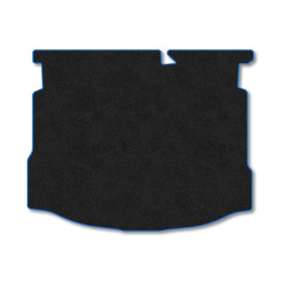B&Q -  Nissan Qashqai (2006-2013) Premium Boot Liner Tailored Accessory Protector Pet Friendly Tufted Carpet Blue Trim