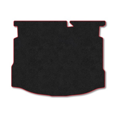 B&Q -  Nissan Qashqai (2006-2013) Premium Boot Liner Tailored Accessory Protector Pet Friendly Tufted Carpet Red Trim
