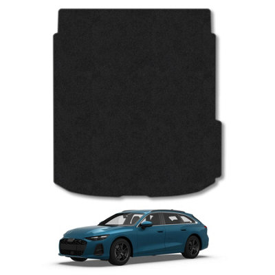 Car Mat Co Audi A6 Estate (2025+) Premium Boot Liner Tailored Accessory Protector Pet Friendly Tufted Carpet Grey Trim from B&Q