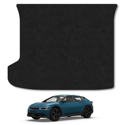 Car Mat Co Kia Ev6 (2021+) Premium Boot Liner Tailored Accessory Protector Pet Friendly Tufted Carpet Black Trim from B&Q