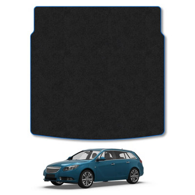 Car Mat Co Vauxhall Insignia Estate (2008-2017) Premium Boot Liner Tailored Accessory Protector Pet Friendly Tufted Carpet Blue Trim from B&Q