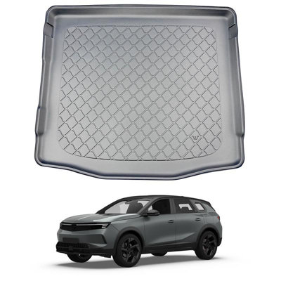 Nomad Vauxhall Grandland (2024+) Boot Liner Upper Position Premium Tailored Fit Car Floor Mat Protector Waterproof Raised Edges from B&Q