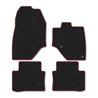 Car Mat Co Vauxhall Grandland (2024+) Premium Car Mats Tufted-Pile Carpet Red Trim Tailored Fit Car Accessories Durable Set from B&Q