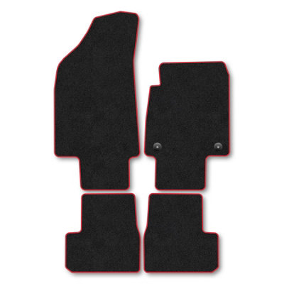Car Mat Co Citroen Citroen C3 (2024+) Premium Car Mats Tufted-Pile Carpet Red Trim Tailored Fit Car Accessories Durable Set from B&Q