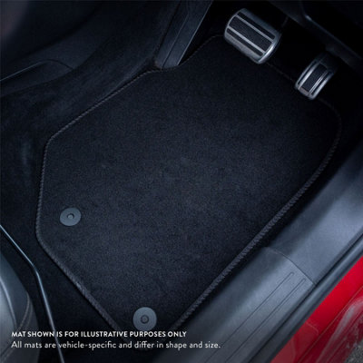 Car Mat Co Renault Scenic (2024+) Premium Car Mats Tufted-Pile Carpet Black Trim Tailored Fit Car Accessories Durable Set from B&Q