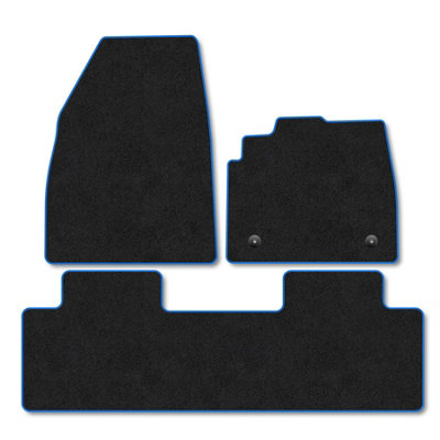 Car Mat Co Renault Scenic (2024+) Premium Car Mats Tufted-Pile Carpet Blue Trim Tailored Fit Car Accessories Durable Set from B&Q