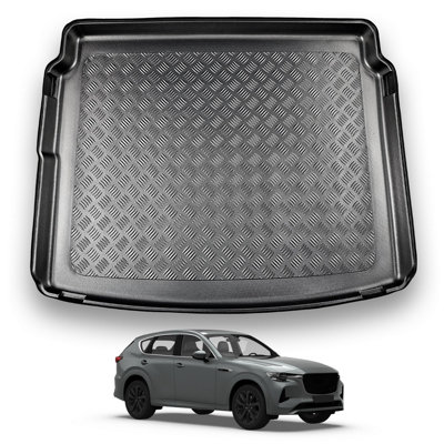 B&Q -  Mazda Cx-60 (2022+) (Plug-In Hybrid) Boot Liner Tailored Boot Protector Waterproof Accessory Pet Friendly Easy Install All-Weather