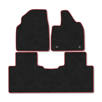 Car Mat Co Leapmotor C10 (2024+) Premium Car Mats Tufted-Pile Carpet Red Trim Tailored Fit Car Accessories Durable Set from B&Q