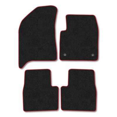 Car Mat Co Vauxhall Frontera (2025+) (Mild-Hybrid) Premium Car Mats Tufted-Pile Carpet Red Trim Tailored Fit Car Accessories Durable Set from B&Q