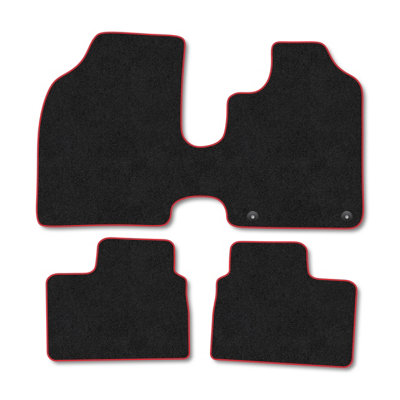Car Mat Co Leapmotor T03 (2024+) Premium Car Mats Tufted-Pile Carpet Red Trim Tailored Fit Car Accessories Durable Set from B&Q