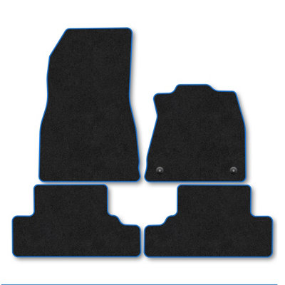 Car Mat Co Nissan Micra (2025+) Premium Car Mats Tufted-Pile Carpet Blue Trim Tailored Fit Car Accessories Durable Set from B&Q