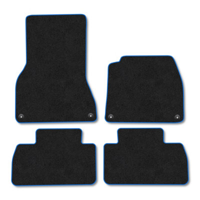 B&Q -  Porsche Macan (2024+) (Ev) Only Suitable For Ev Models Car Mats Tailored Fit Blue Trim Accessory Carpet Car Accessories
